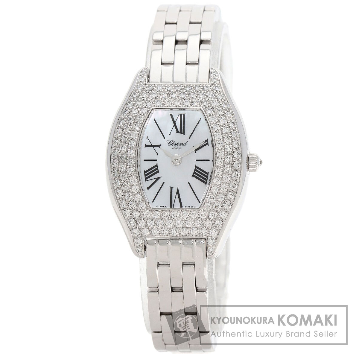 ショパール Chopard 10/9021 ベゼル ダイヤモンド 腕時計 K18ホワイトゴールド K18WG 中古