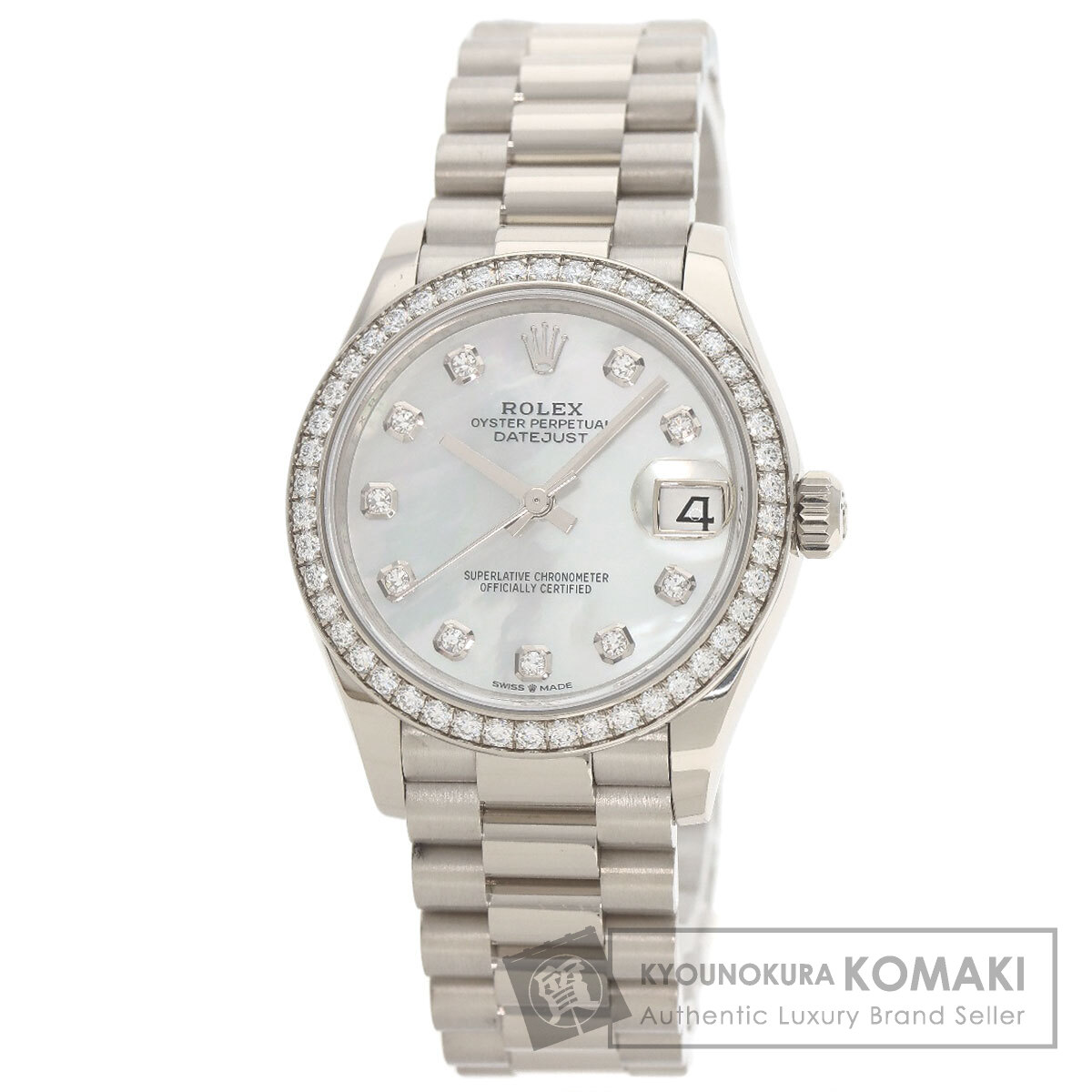 ロレックス ROLEX 278289RBR デイトジャスト31 ベゼル 10P ダイヤモンド 腕時計 中古