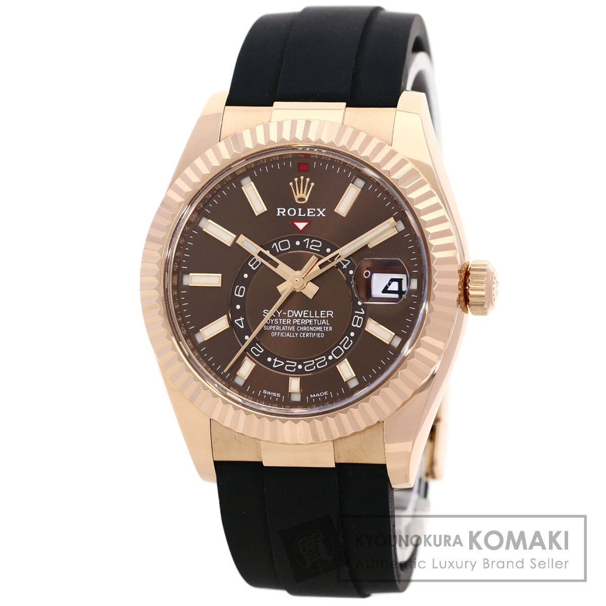 ロレックス ROLEX 326235 スカイドゥエラー チョコレートブラウン 腕時計 K18ピンクゴールド 中古
