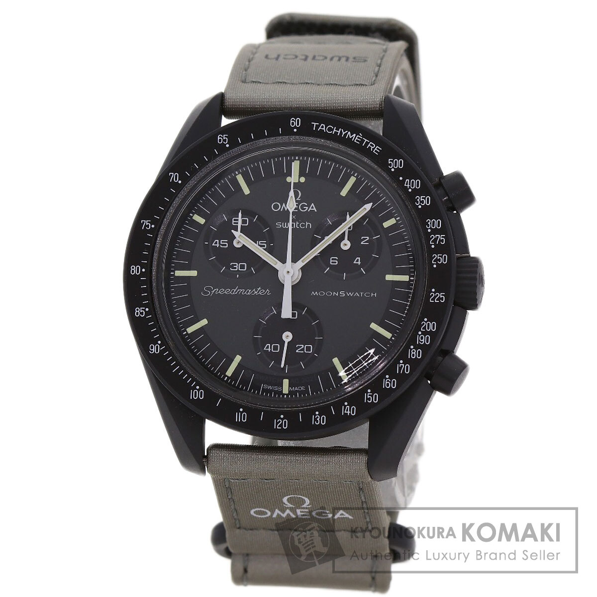 スウォッチ Swatch S033A100 オメガコラボ MISSION TO MERCURY 腕時計 セラミック ナイロン 中古