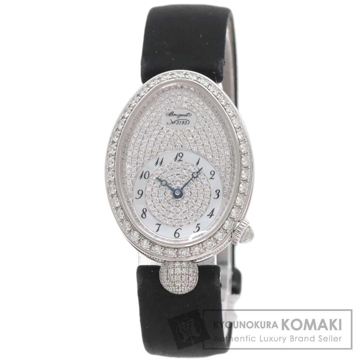 ブレゲ Breguet 8928BB 8D 844 クイーン オブ ネイプルズ 腕時計 K18ホワイトゴールド 革xサテン 中古