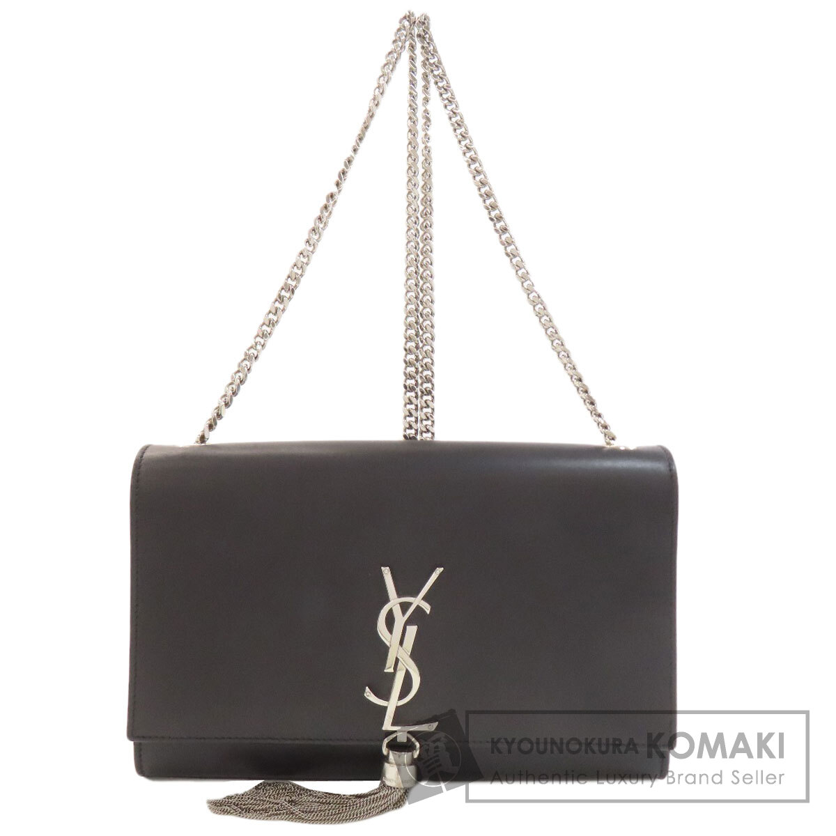 イヴ・サンローラン YVES SAINT LAURENT クラシック ケイト チェーンショルダー 中古