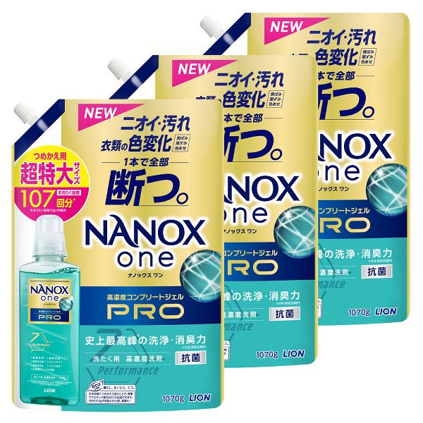 ニオイ、汚れ、衣類の色変化（黄ばみ、黒ずみ、色あせ）を1本で全部断つ高濃度コンプリートジェル。洗浄成分・抗菌剤最大量配合*1で、史上最高峰*2の洗浄・消臭力を実現。環境のことを考えたエコな詰め替え用。