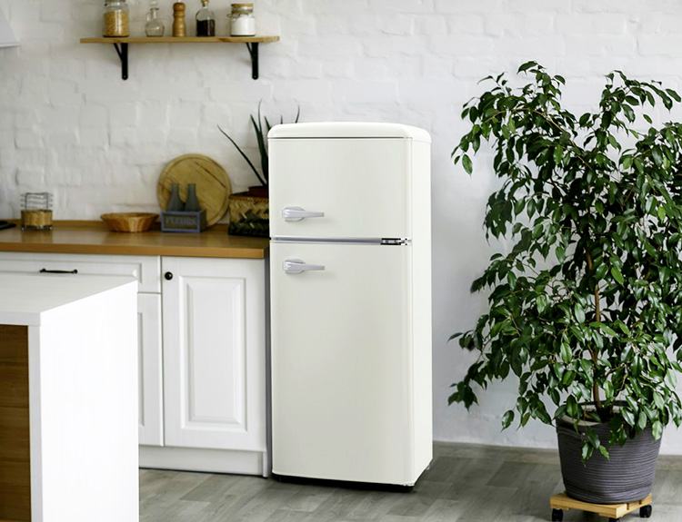 Qoo10 レトロ冷凍冷蔵庫 114l Prr 12