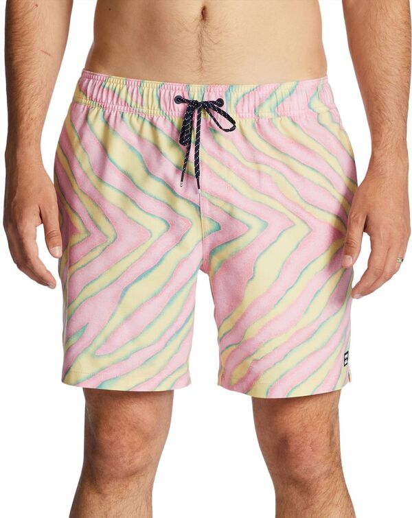 ビラボン メンズ ハーフパンツ・ショーツ 水着 Billabong Men's Sundays Layback Boardshorts Pink