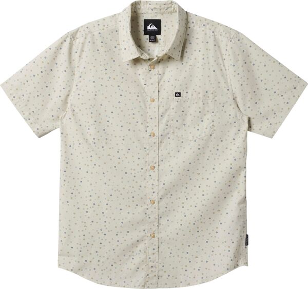 クイックシルバー メンズ シャツ トップス Quiksilver Men's Freedom Mini Classic Short Sleeve Woven Shirt Skyway