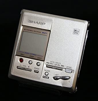 【中古品】SHARP シャープ MD-MT831-S シルバー ポータブルMDレコーダー （小型M(中古品)