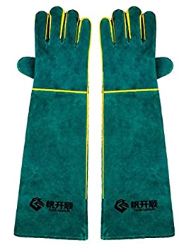 【中古品】腕までしっかりガード 耐熱 セーフティグローブ 溶接 アウトドア バーベキ (中古品)/DIY・工具・ガーデン 溶接用保護具/ノーブランド品/