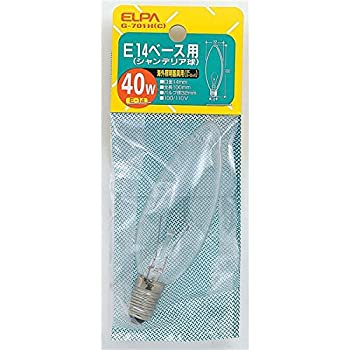 【未使用 中古品】朝日電器 (業務用セット) ELPA シャンデリア球 電球 40W E14 クリア G-701H(中古品)/ホーム＆キッチン 白熱電球, カテゴリー別/エルパ(Elpa)/