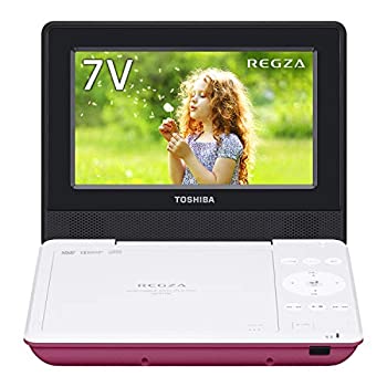 【中古】東芝 7型ポータブルDVDプレーヤーピンクCPRM対応TOSHIBA REGZA レグザポータブルプレーヤー SD-P710SP