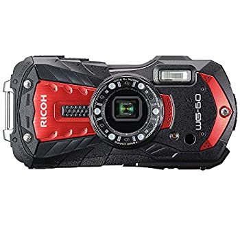 【中古】RICOH WG-60 レッド 本格防水デジタルカメラ 14メートル防水 耐衝撃 防塵 耐寒 1600万画素 水中専用マーメードモード搭載 仕事に使える「CALSモ /家電＆カメラ コンパクト