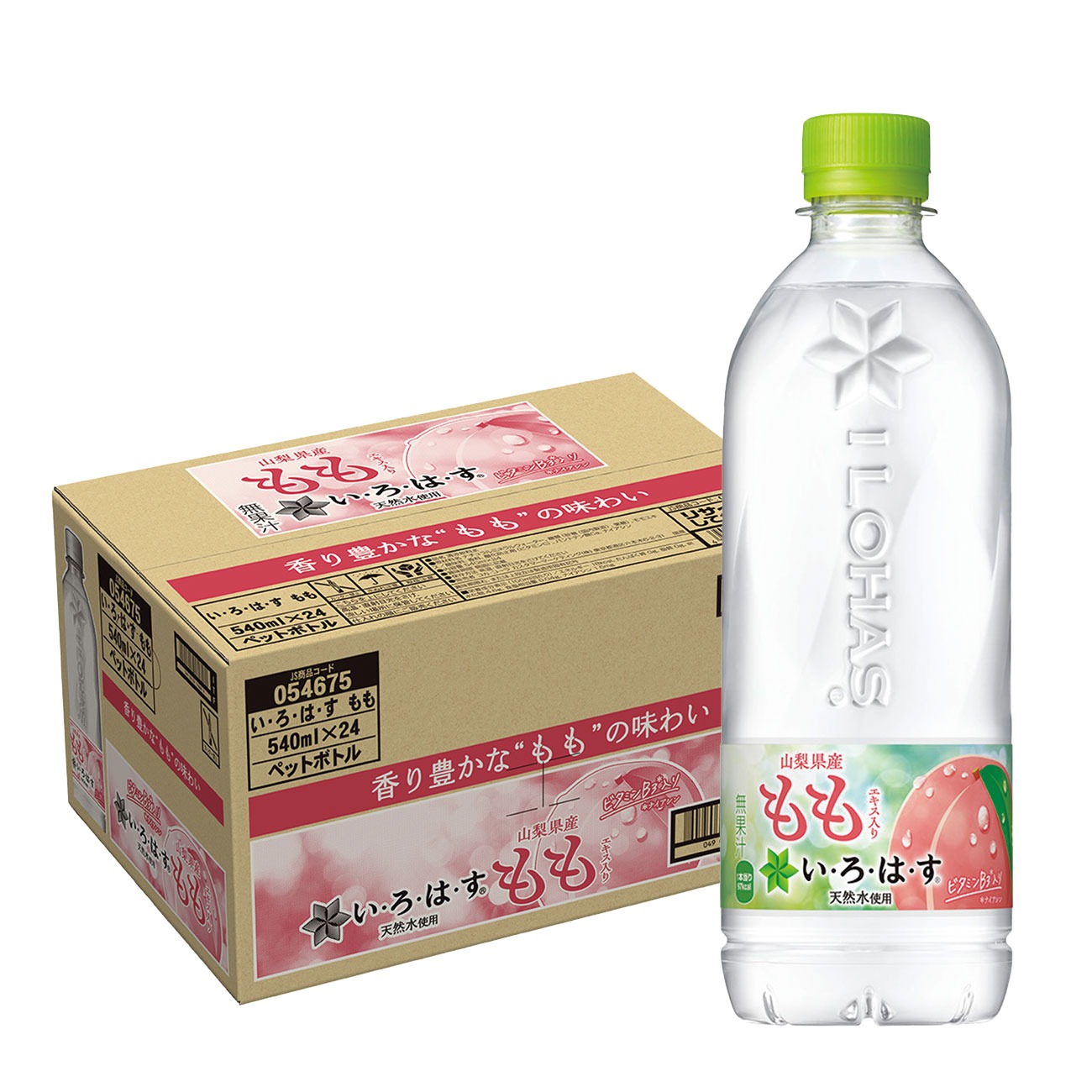 送料無料 コカ・コーラ い・ろ・は・す もも 540ml×1ケース/24本 天然水 いろはす 飲料水 水 コカコーラ