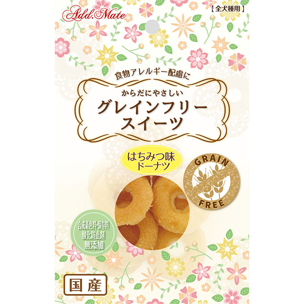 アドメイト グレインフリースイーツ Petit Sweets プチスイーツ ドーナツ はちみつ味 10個 国産 犬用おやつ 菓子 パン オールステージ 全