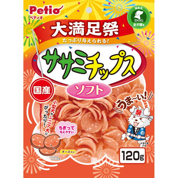 おいしさ・ボリュームたっぷりでワンちゃん大満足！良質たん白質豊富な鶏ササミを味わい豊かに仕上げました。しっとりやわらか食感で小型犬・シニア犬にぴったり！味わい豊かなチーズ粒入り。■対象ペット年齢：6ヶ