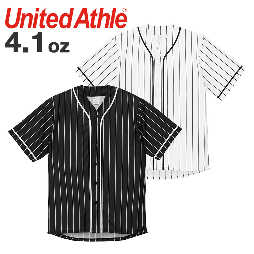 ユナイテッドアスレ ベースボールシャツ メンズ United Athle Sports 4.1oz ドライアスレチック 半袖 5982-01 吸汗速乾 UV遮蔽 男女兼用