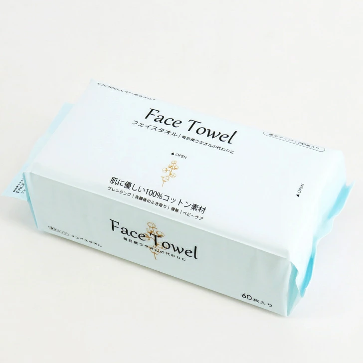 ・使ったら捨てるだけ！菌の繁殖や洗濯の手間なし。 ・クレンジング、洗顔後の拭き取り、汗の拭き取り、ベビーケア、掃除に。 ・タオル、ウエットティッシュ、コットンペーパー、消毒シートとしても使用可能！ ・