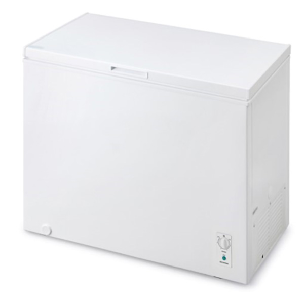 冷気が逃げにくく、出し入れしやすい上開き式。スタンダードなフリーザーなのに、大容量の198Lです。食品が確認しやすいよう、扉を開けると庫内灯が点灯します。食品の種類や保存量に合わせて6段階の温度調節が