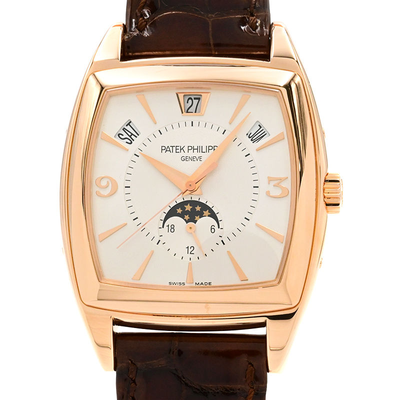 パテックフィリップ メンズ ゴンドーロ カレンダリオ 5135R-001 K18RG アニュアルカレンダー 裏スケルトン 自動巻き 腕時計 中古 送料無