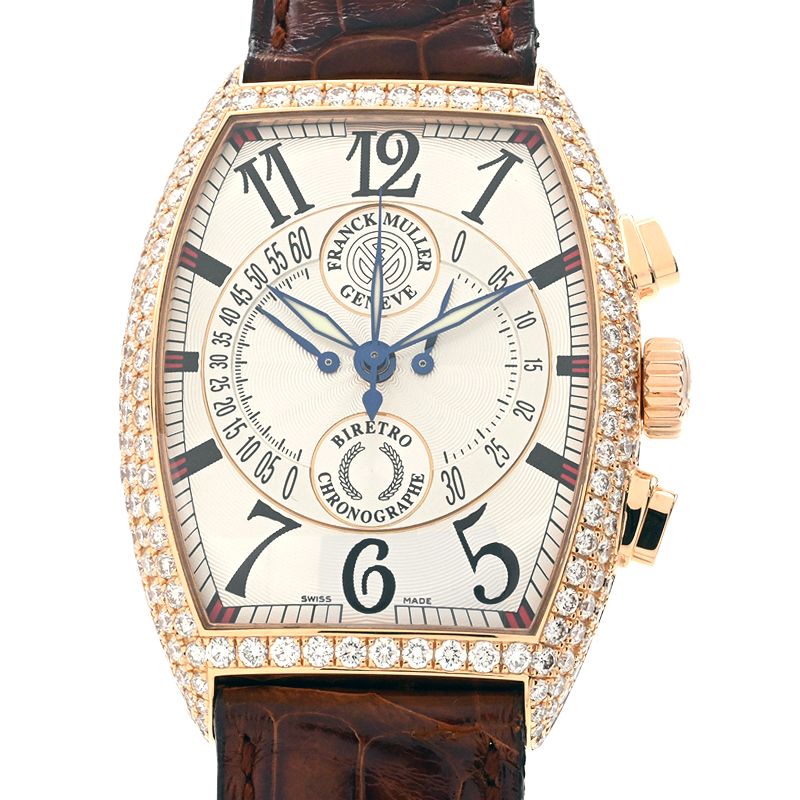 [3年保証] フランクミュラー メンズ トノウカーベック 7850CCBD K18PG ダイヤベゼル 箱保 クロノグラフ 自動巻き 腕時計 中古 送料無料