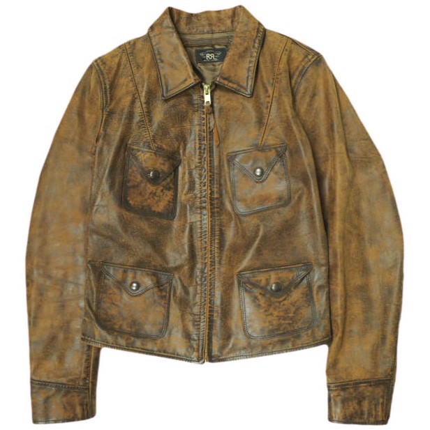 RRL ダブルアールエル フィッテド レザージャケット 282900913001 1 Brown Double RL ライダースジャケット レディース 定価323,400円