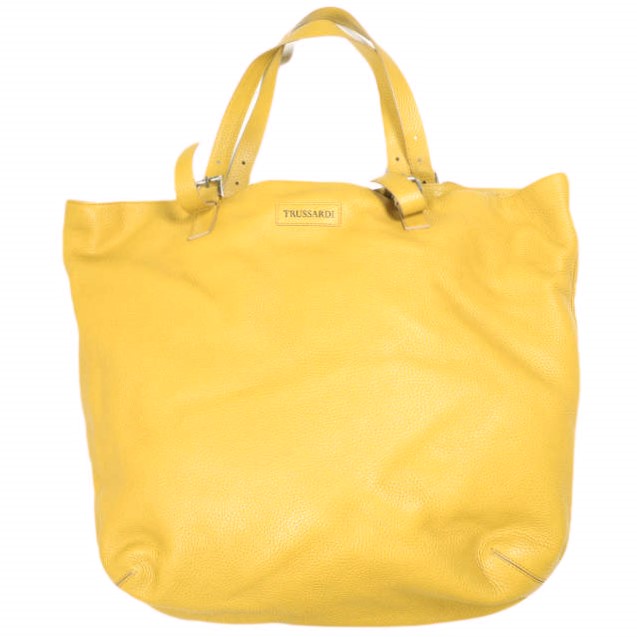 TRUSSARDI トラサルディ イタリア製 カーフレザー トートバッグ ラージサイズ 23281 / 1CB211J220 6 マスタード カバン