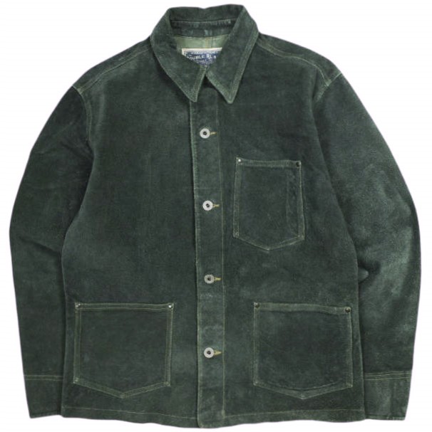 RRL ダブルアールエル インディゴ ラフアウトスエードジャケット 782962489001 XS Indigo Double RL レザージャケット 定価418,000円