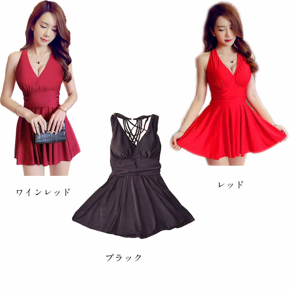 プチプラ水着 レディース ワンピース 夏 花柄 体型カバー ワンピース１点セット 大きいサイズ パンツ付き オールインワン通販