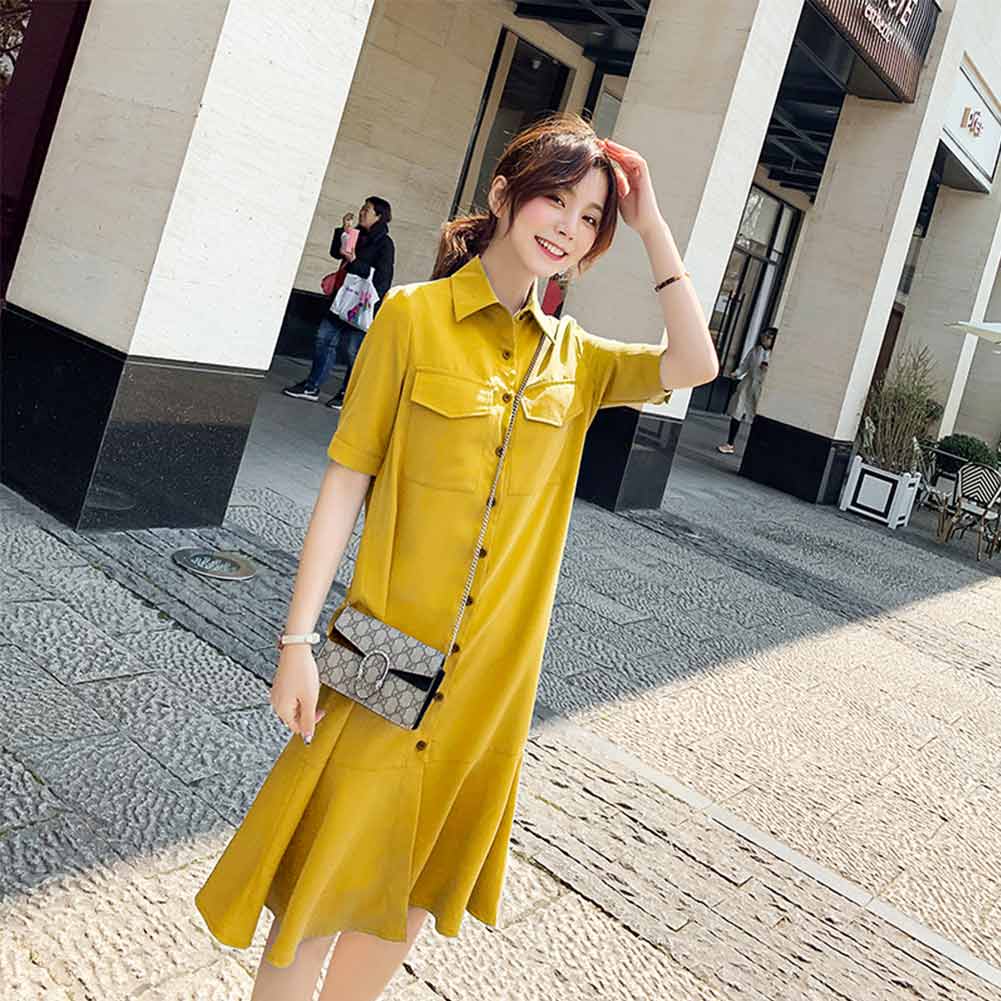 プチプラ大きいサイズ レディース マキシワンピ ブラウスワンピース フレア 19年 春 新入荷 通販