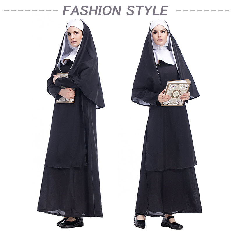 プチプラハロウィン コスプレ修道女衣装 仮装 大人用 レディース