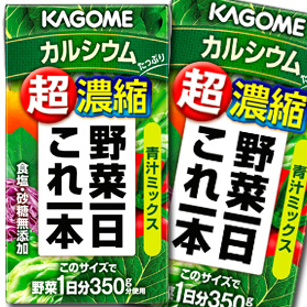 送料無料 カゴメ 野菜一日これ一本超濃縮 カルシウム＆マグネシウム125ml×3ケース（全72本）