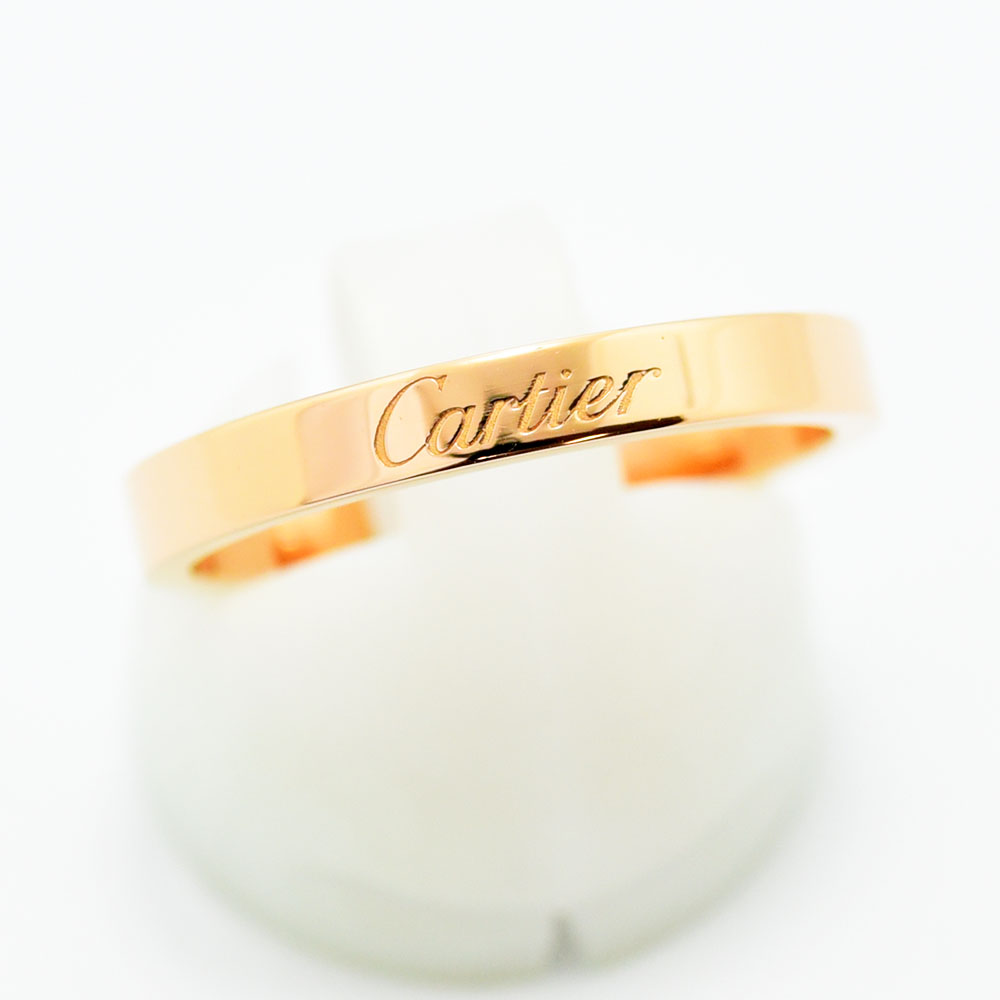 カルティエ リング Cドゥ ウエディング Cartier 指輪 K18PG 750 #57 約16.5号 新品仕上げ 中古