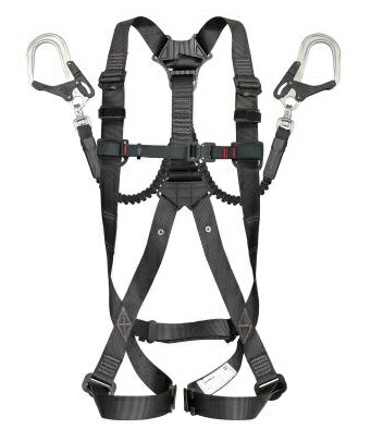 タジマ TAJIMA ハーネスGS M 黒 蛇腹ダブルL8セット A1GSMJR-WL8BK ■機能 ・束縛感の少ないベーシックフィット構造 ・肩に食い込まない46幅広ベルト ・ハーネスを胴当てベルト