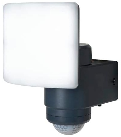 ムサシ musashi 18Wワイド 追尾式LEDセンサーライト LED-AC1017TA ■人の動きに合わせて光が自動追尾 センサー探知方向に自動でライトが動くセンサーライトです。 人の動きに合わせ