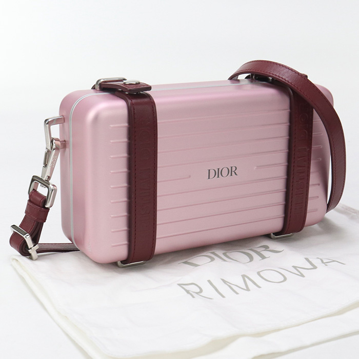 中古良品DIOR ディオール 斜め掛け ショルダーバッグ クロスボディバッグ リモワ パーソナル ユニセックス ピンク