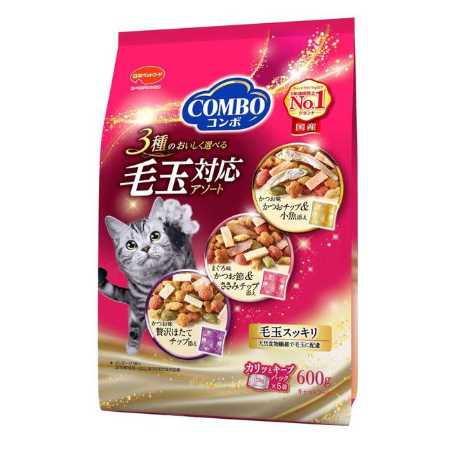 商品説明■商品詳細 今日はどれがいい？天然食物繊維で毛玉スッキリ、おいしく選べる３種のアソート。 ●４種のおいしさ粒とコンボ素材の贅沢グルメブレンド。 まぐろ味かつお節＆ささみ味チップ添え×２袋。 か