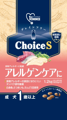 商品説明■商品詳細 食物アレルギーに配慮 1歳以上の成犬に 食物アレルギーに配慮した主原料を厳選し、安心して与えられる食事を選んであげたい。 グレインフリー（穀物不使用）。 食物アレルギーの原因になり