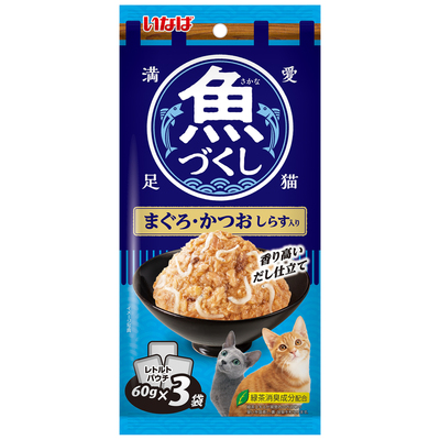 商品説明■商品特徴 まぐろとかつおを猫ちゃんの食べやすい細かめのフレークに仕上げ、しらすを加えました。 4901133614668 ■原材料 かつお、まぐろ、しらす、かつおエキス、寒天、増粘多糖類、ビ