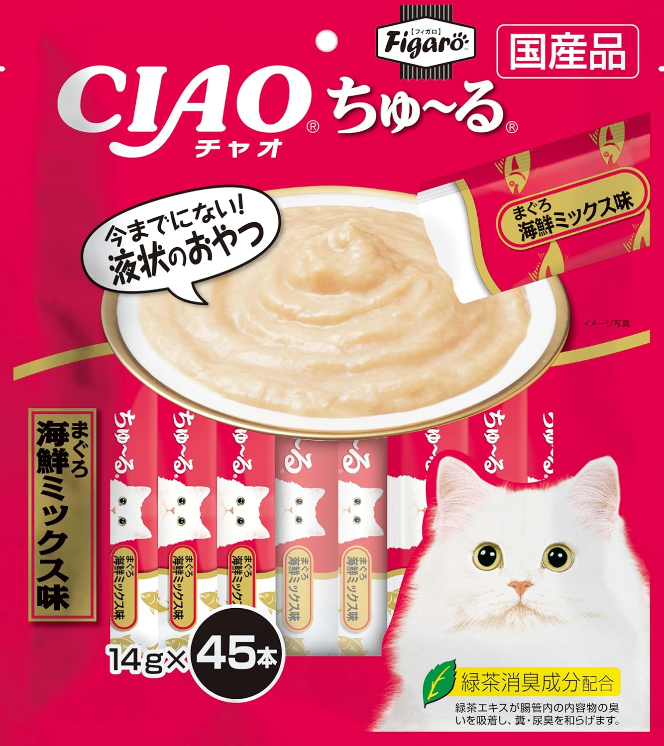 商品説明■商品特徴 ちゅるっと出して舐めるだけで簡単に水分補給、栄養補給ができる猫用の液状おやつCIAOちゅーる。おやつとして与えたり、普段のごはんに混ぜたり、お薬を服用するときに混ぜたりと、使用用途