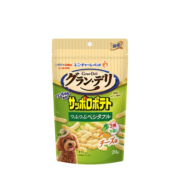 商品説明■商品特徴 サクッとした食感と野菜のやさしい味わいが楽しめるワンちゃん専用サッポロポテト つぶつぶベジタブル チーズ味です。 4520699663714 ■原材料 でん粉、小麦粉、ショ糖、乾燥