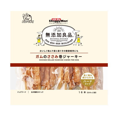 ・コラーゲンを豊富に含む牛皮を練り込んだガムに、鶏肉の中で最も低脂肪のヘルシーなササミを巻いた、素材感あふれるおやつです。・噛みたびに、素材それぞれのおいしい食感が楽しめます。・長く噛み続けられるハー