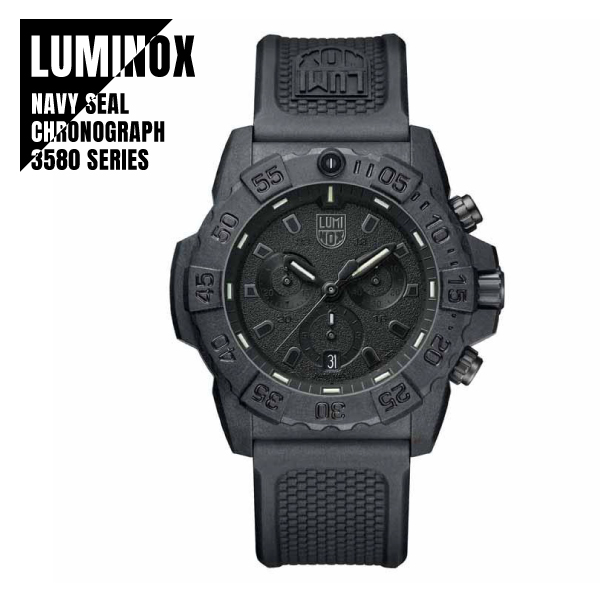 LUMINOX ルミノックス ネイビーシールズ クロノグラフ 3580シリーズ XS.3581.BO ブラックアウト メンズ 腕時計