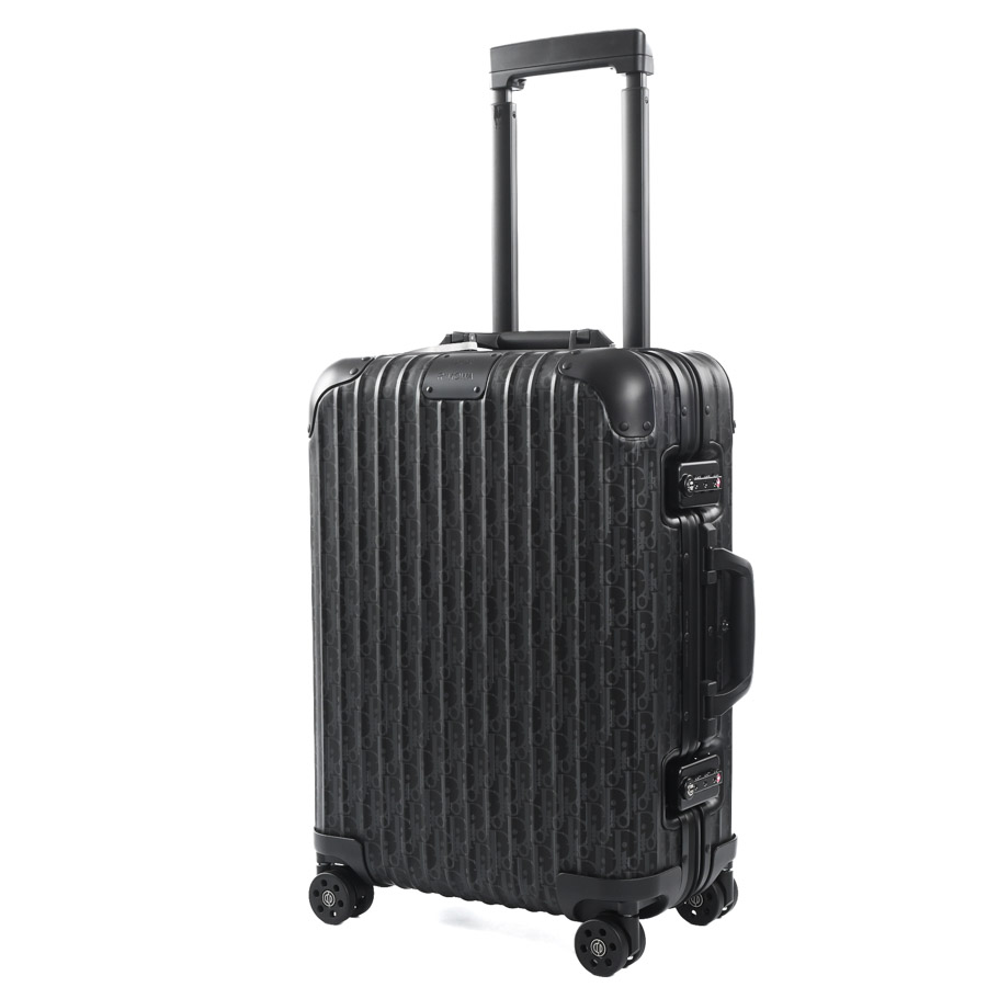 リモワ DIOR AND RIMOWA キャリーオンスーツケース トラベルバッグ アルミニウム 1DRTR002YWZ ブラック ユニセックス 未使用品