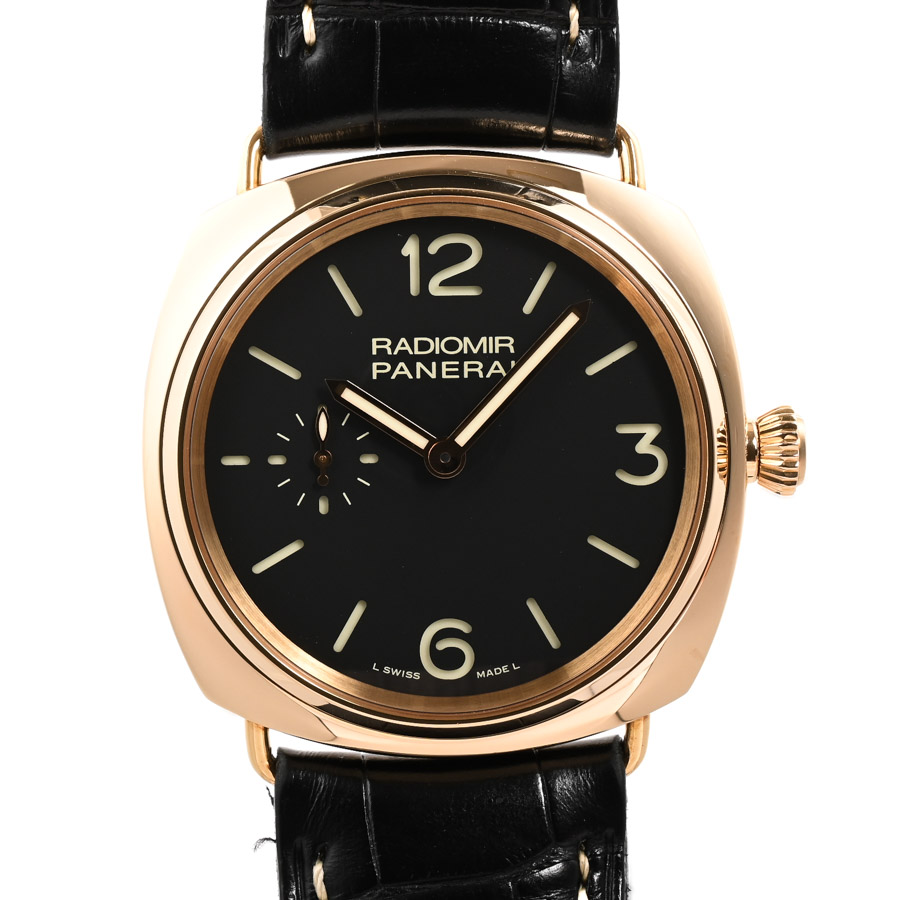 パネライ ラジオミール オロローザ 腕時計 PAM00378 N番 ブラック メンズ 中古A品