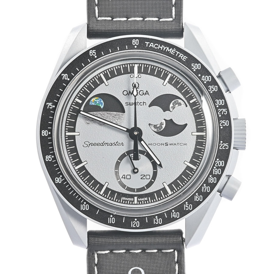 スウォッチ MISSION TO EARTHPHASE 腕時計 SO33M700 グレー メンズ 未使用品