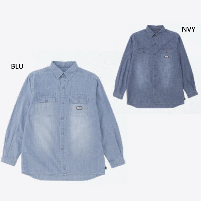 ビラボン メンズ デニム 長袖シャツ DENIM SHIRTS カジュアルウェア トップス サーフ カジュアル ネイビー ブルー 青 送料無料 BILLABONG