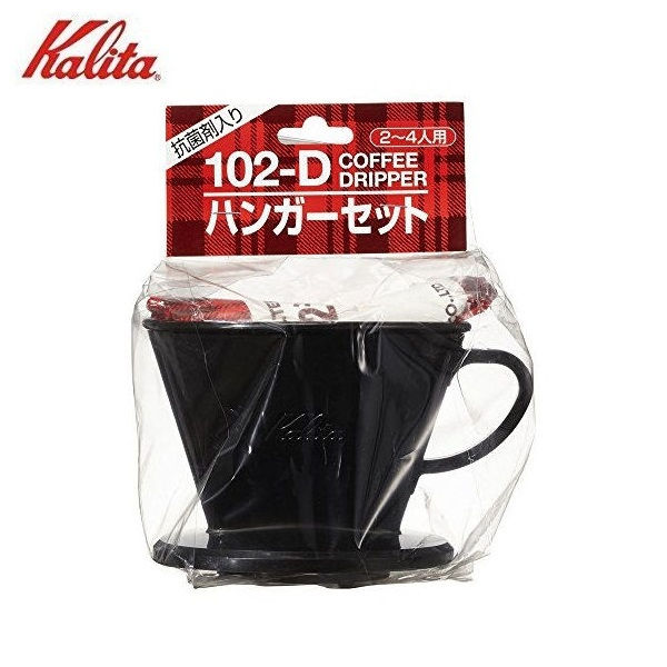 軽くて扱い易いプラスチック製のコーヒードリッパー ペーパーフィルター、メジャーカップ付き 【商品仕様】 サイズ：ドリッパー/11.3×9.2×6.3cm、101濾紙/横13.4×縦8cm、メジャーカッ