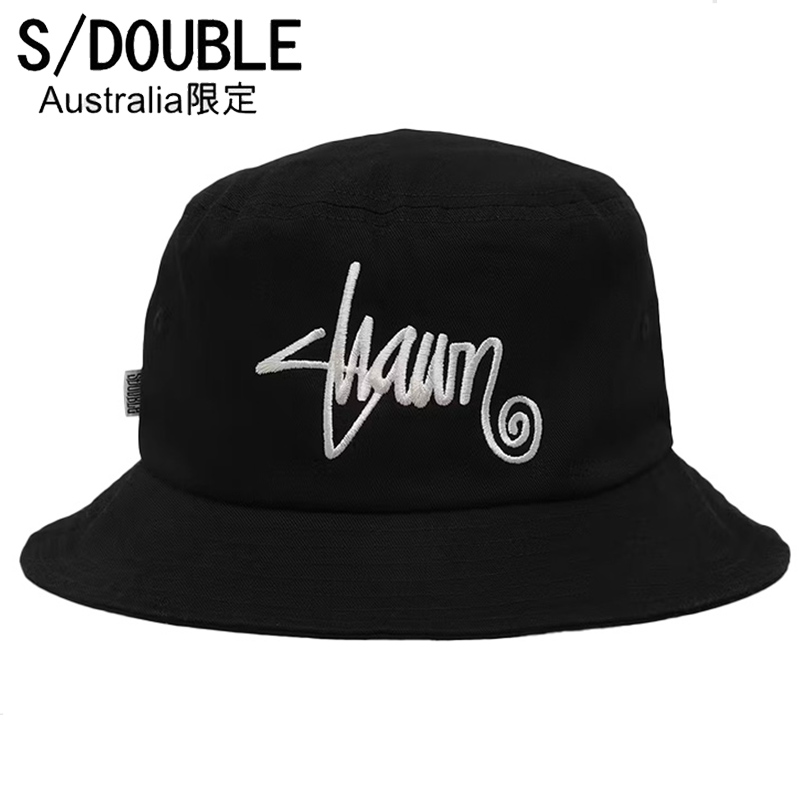 【商品名】 S Double Shawn Script Bucket Hat S ダブル ショーン スクリプト バケットハット 【カラー】 Black ブラック 【サイズ】 ワンサイズ(頭囲：約62.