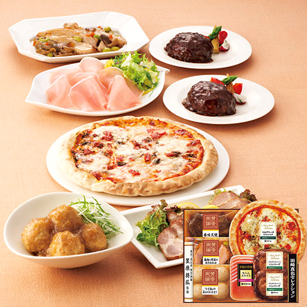 【商品内容】 ●至福の和食「賛否両論」（香味叉焼・つくねの蕪みぞれ仕立て各１８０ｇ、鶏肉と野菜の炊き合わせ１５０ｇ）、至福の洋食「田崎真也セレクション」（ピザマルゲリータスペシャリテ２７０ｇ、生ハムス