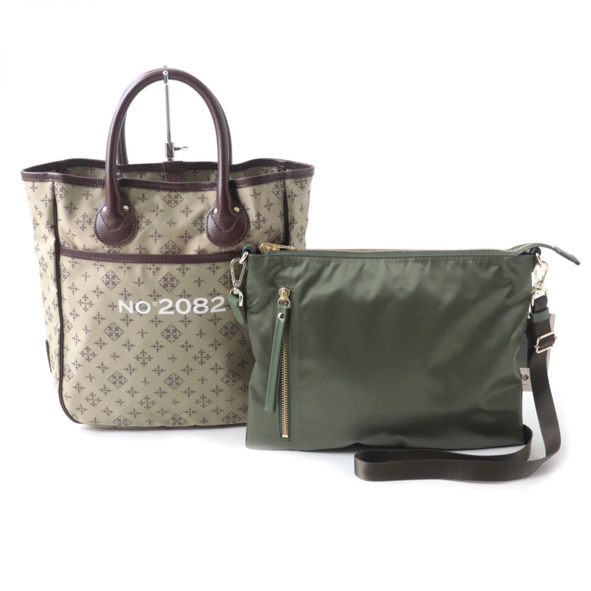 【ドンドン見直し】未使用品含む&starf;正規品 russet ラシット モノグラム レザー使い トートバッグ・ショルダーバッグ ２点SET 日本製