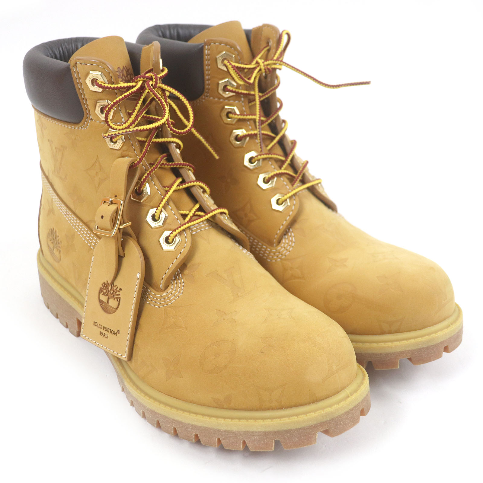 極美品□LOUIS VUITTON Timberland ルイヴィトン ティンバーランド ファレル・ウィリアムス 2024年製 6-IN アンクルブーツ ウィート 8